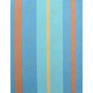 Blue brown sky blue vertical bold barcode stripes home décor wallpaper